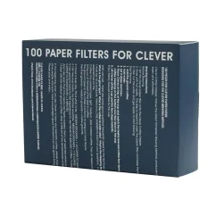 Weiße Papierfilter für Clever Dripper in Größe L, Packung mit 100 Stück, speziell für die Kaffeezubereitung.