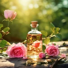 Ätherisches Öl Rose, 100% naturrein, in 10 ml Verpackung. 
