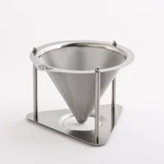 Cafetière à filtre E&B LAB en argent, idéale pour la préparation du café filtré.