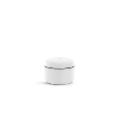 Boîte sous vide blanche Fellow Atmos avec une capacité de 400 ml, idéale pour conserver la fraîcheur de votre café.