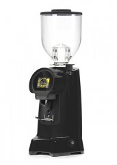 Čierny elektrický mlynček na espresso Eureka Helios 65.