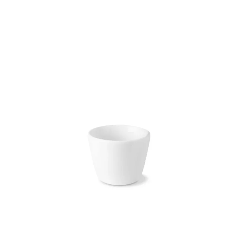 White porcelain cup without a handle from the Optimo series by G. Benedikt with a capacity of 80 ml.
