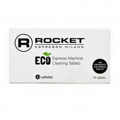 Ekologiczne tabletki do czyszczenia ekspresu do kawy Rocket.