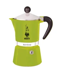 Moka Kanne Bialetti Rainbow grün.