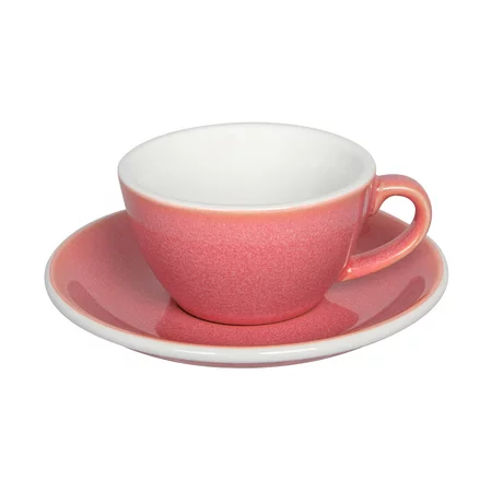 Tasse et soucoupe Loveramics Egg Flat White de 150 ml - couleur Berry