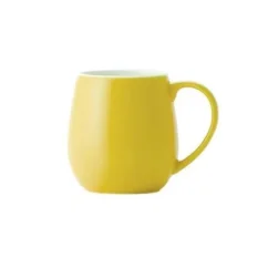 Yellow porcelain mug with a capacity of 320 ml. Yellow porcelain mug with a capacity of 320 ml.