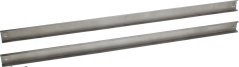 Koppel Féierungsleeschten 15x30x650 mm, zwou riicht Metallleeschten a U-Form mat enger Montageaussparung um Enn.
