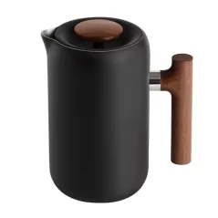 Fellow Clara French Press Matte Black + Walnut