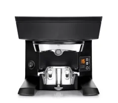Tamper automático Puqpress M2 de 58,3 mm en color negro, compatible con la cafetera Rocket Espresso Appartamento.