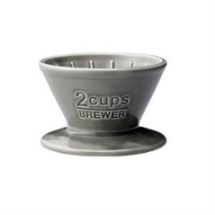 Kinto ceramiczny dripper szary 2 filiżanki - japoński porcelanowy