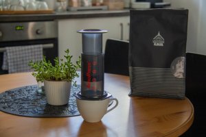 At home like in a café or home café with Aeropress