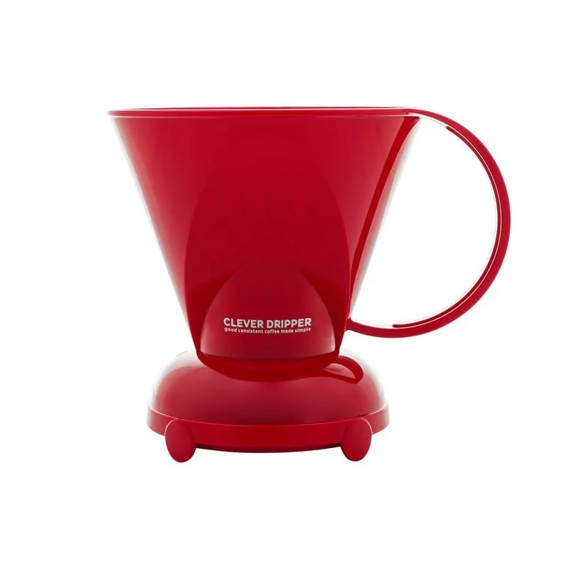 Překapávač Clever Dripper plastový L 500 ml v červenej farbe.