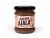 Jar of creamy hazelnut spread with chocolate, weighing 180 g, offering a delicious taste for chocolate lovers.