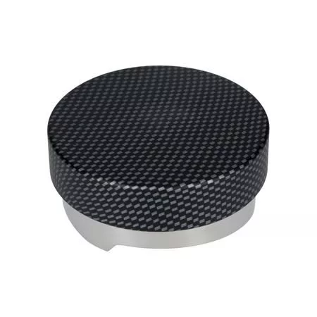 Coffee distributor for improved extraction with a carbon look.