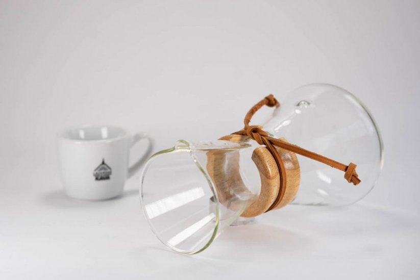 Chemex Classic de vidrio para 3 tazas de café de goteo con Spa Coffee