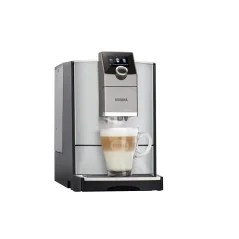 Machine à café automatique pour la maison Nivona NICR 799 avec façade en acier inoxydable.