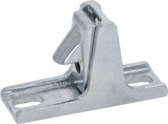 Gegossene Metall-Dierklinkeverschloss mat enger ofgeronnter Hiewel an enger flaacher Montageplack mat Lächer fir Schrauwen. Gegossene Metall-Dierklinkeverschloss mat enger ofgeronnter Hiewel an enger flaacher Montageplack mat Lächer fir Schrauwen.