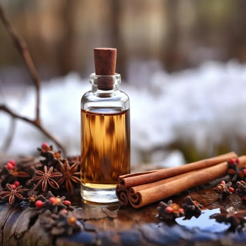 Glass bottle with 100% natural clove essential oil, 10 ml.