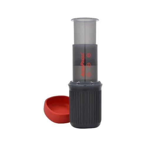 AeroPress Go with a capacity of 240 ml on a white background