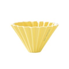 Origami keramický dripper S žltý - japonský porcelánový V60