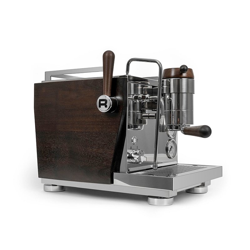Bočný pohľad na kávovar Rocket Espresso R NINE ONE Edizione Speciale.