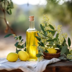Botella de aceite esencial de eucalipto limón de la marca Pěstík con un volumen de 10 ml, certificada como cosechada en estado silvestre para preservar su calidad natural.