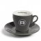 Rocket Espresso taza con platillo rocketpeople 180 ml, gris oscuro