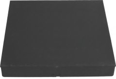Elektresch Kachplack 3000 W 400 V CHARVET, donkel Gusseisen-Kachplack a quadratescher Form ouni siichtbar Klemmen, vu der Säit gesinn