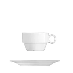 white Princip cup for preparing cappuccino