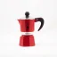 Moka Kanne Bialetti Rainbow 1 in Rot.