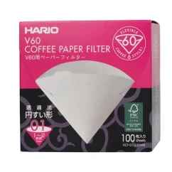 Hario VCF-01-100WK white paper filters V60-01, 100 pieces