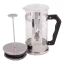 Bialetti French Press Preziosa 1000 ml, daneben ein abgelegtes Bauteil mit Sieb.