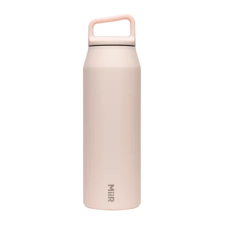 Gobelet thermos rose MiiR Wide Mouth Bottle Thousand Hills d'une capacité de 950 ml, idéal pour les voyages.