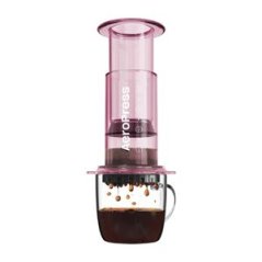 AeroPress cafetière manuelle Clear Pink - set complet avec filtres