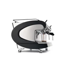 Cafetera profesional con palanca Nuova Simonelli Aurelia Wave 2GR S en color negro con pantalla integrada.