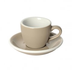 Loveramics Egg - Espresso 80 ml Cup and Saucer - Taupe