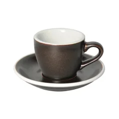 Espresso csésze alátéttel, Loveramics Egg, puskapor színű, 80 ml űrtartalommal, minőségi porcelánból készült.