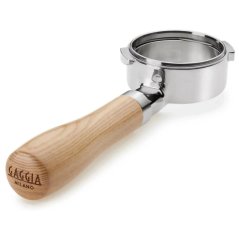 Μοχλός Gaggia χωρίς πάτο με ξύλινη λαβή - φράξος, χρωμιωμένος ορείχαλκος