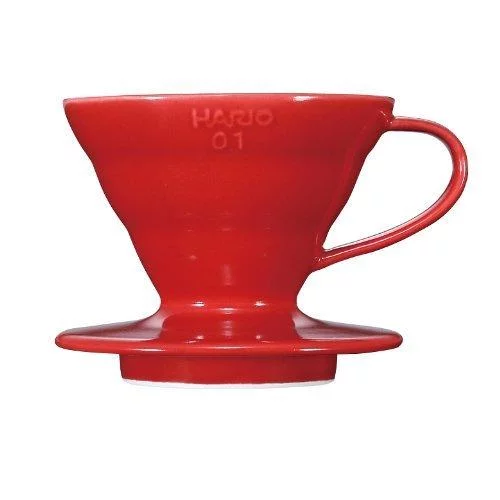 Red ceramic Hario V60-01 dripper