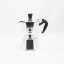 Silver Bialetti Moka Express pot for 2 cups on a white background Silver Bialetti Moka Express pot for 2 cups on a white background