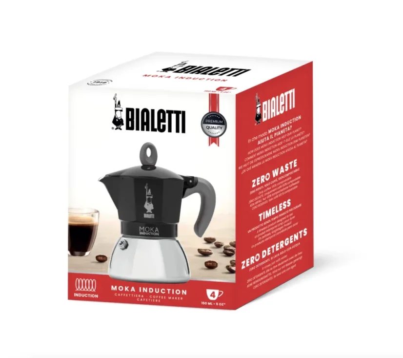 Original packaging of Bialetti New Moka Induction coffee maker