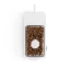 Detail of the Fellow Ode Brew grinder hopper with coffee on a white background