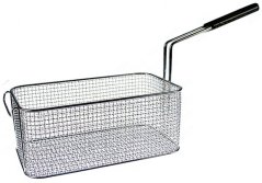 Kuerf fir Frittéierapparat 310x170x120mm, längleche Drotkuerf mat feinem Gitter an engem gebéiten Metallgrëff mat schwaarzem Griff. Kuerf fir Frittéierapparat 310x170x120mm, längleche Drotkuerf mat feinem Gitter an engem gebéiten Metallgrëff mat schwaarzem Griff.