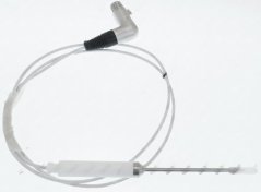 Insertiounssonde PPT100, multipoint (3 Punkten), mat gebéiten Stecker, dënnem Kabel an engem segmentéierte Sondekierper.