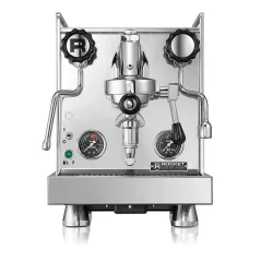 Házi karos kávéfőző Rocket Espresso Mozzafiato Cronometro R fekete kivitelben, hőmérséklet-szabályozási lehetőséggel.