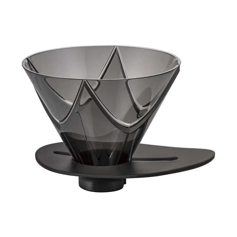 Porteur noir Hario V60 One Pour Dripper Mugen, adapté à la méthode d'infusion Clever Dripper.