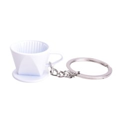 White dripper as a keychain.
