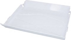 Wäiss Plastiksverdamperklap mat Rillen an enger Rei rechteckegen Aussparungen