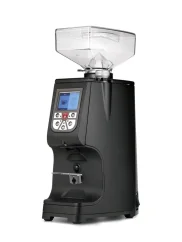 Black Eureka Atom 60 coffee grinder.