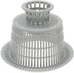 Saugfilter fir Pomp Ø 118 mm, gro Plastik-Saugfilter a Kegelform mat länglechen Schlitzen an engem Stutz uewen Saugfilter fir Pomp Ø 118 mm, gro Plastik-Saugfilter a Kegelform mat länglechen Schlitzen an engem Stutz uewen